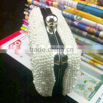 Chain Pearl Beaded Evening Bags Pearl Evening Bag photo-4