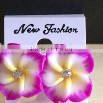 Hot Sell Hawaiian Plumeria Flower Stud Earring Designs for Women photo-5