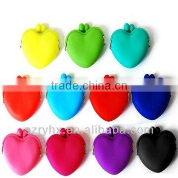 The Peach Heart Loving Candy Silicone Coin Purse Girls Women Loving Rubber Wallet Bag