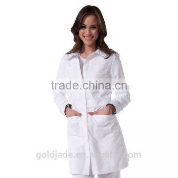 Cusomt Long Sleeve Unisex Acid Resistant White Lab Coat photo-5