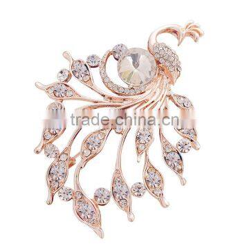 Wholesale Fashion Apparel Accessories Peacock Shape Lady Brooch photo-3