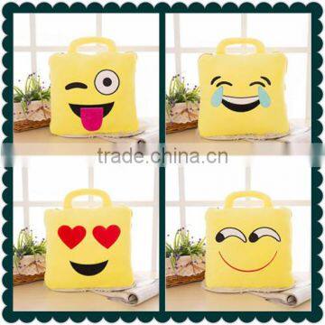 High quality portable emoji super soft pillow blanket