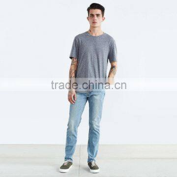 Latest Design Plain Light Blue Mens Jeans Denim Casual Wear photo-5