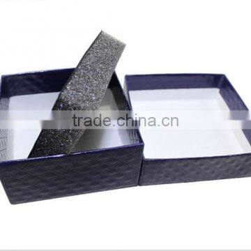 Eco-friendly Black Jewelry PU leather Box With Sponge Inside Logo Printed PU Jewelry Box Gifts Cheap Jewelry Box