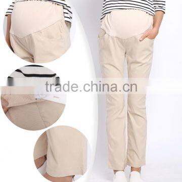 Plus Size Stretch Maternity Clothes Belly Band Trousers Straight Cut Pregnant Pants Maternity Pants