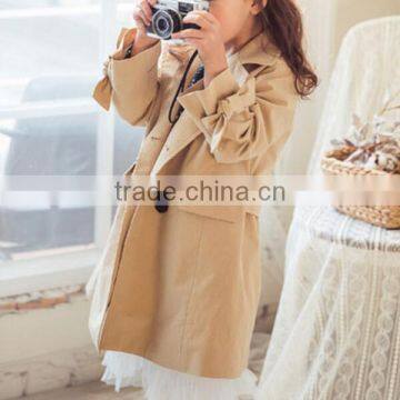Zm35783a Children's Boutique Clothing Latest Design Girls Trench Coat photo-4