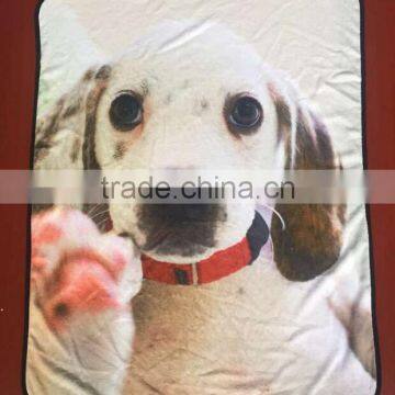 3D Photo Custom Fleece Throw Blanket Printed For Puppy Animal Dogs