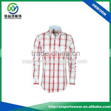 OEM 100%cotton Grid Patterm Mens Long Sleeve Casual Shirts photo-2