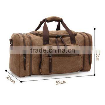 Unisex Big Capacity Canvas Travel Bag Custom Luggage Duffle Bag photo-2