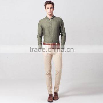 Men's Long Sleeve Flax Casual Shirt photo-2