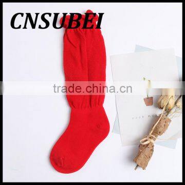 Solid color child tube socks high quality young kid girl cotton sock