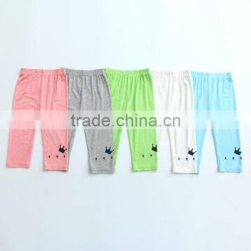 Wholesales spring cotton printing girls children elastic leggings