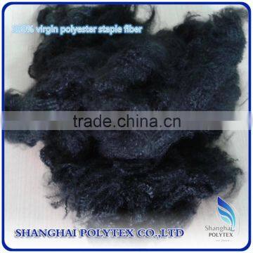 3D/6D/15D black recycled polyester staple fiber for non woven with low price