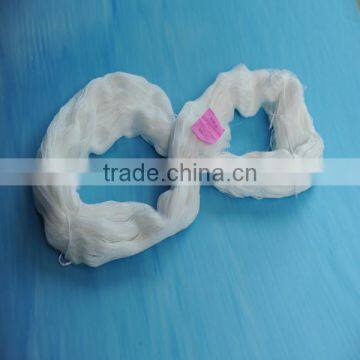 natural white polyester spun hank yarn
