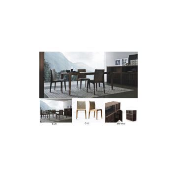 Europe modern MDF dining table chairs sets dining furniture