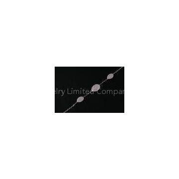 Cubic Zirconia Jewellery Silver CZ Bracelet with micro setting , Nickel Free CSB0569