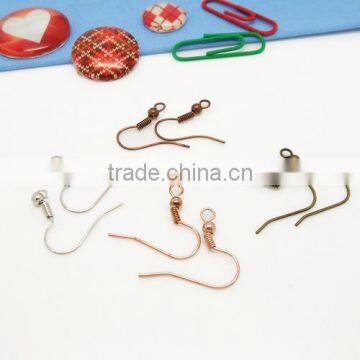 Gold Silver Bronze Red Copper Fish Dangle Earring Clasps Hooks Lever Back Earring Wires With Bead For Jewelry Diy