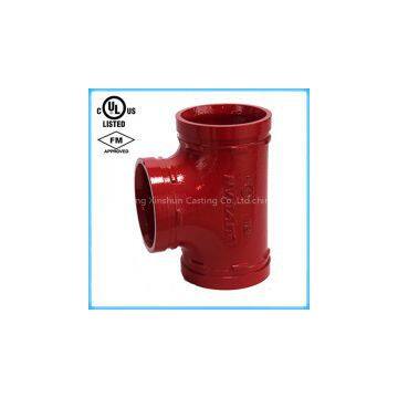 Grooved Pipe fittings Equal Tee with UL listed,FM approval