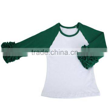 Mommyhome latest shirt designs adult ruffle raglan shirt M6100303