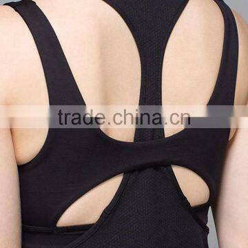 3 colors backless tight fit shirt women gym wear yoga stretch ribbed tank top custom