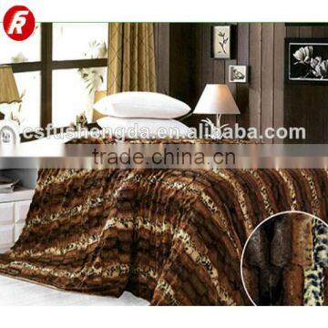 Polar pv fleece animal deisgn printed throw blanket