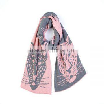 2014 New Fashion with tiger Lady Soft Scarf TS-8824