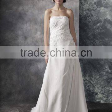 2017 Hot Sale Bridal Wedding Dress Bridal Gown Wholesale Price High Chiffon Wedding Dress AS293 photo-2