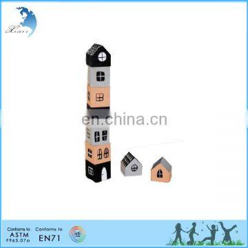 Hot sale small easy toy design wooden puzzle house