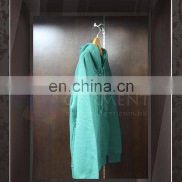 Wholesale High Quality Logo Printing unisex Forest Green zip up hoodie