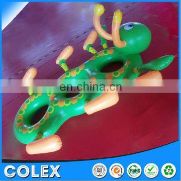 Inflatable Baby Float Boat Carpenterworm Shape Animals Swimming Ring Safty PVC Material photo-5