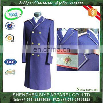 Hot Selling top wool railway officer winter overcoat