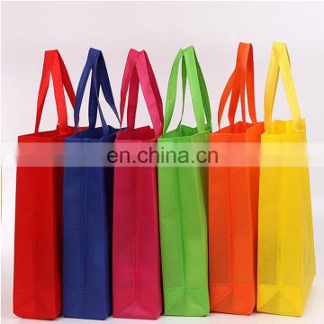 Factory supply various size flat bottom foldable cloth fabric reusable shopping bag with handle