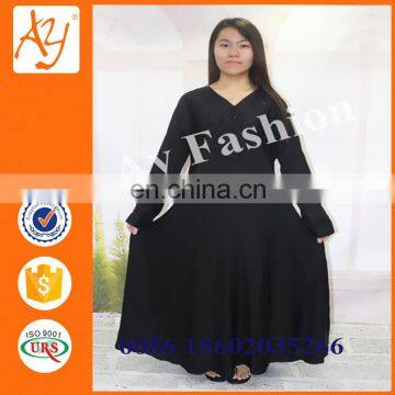 Kaftan abaya burqa fashion design simple long elegant islamic black women clothing style abaya kaftan wholesale