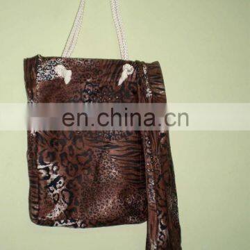 Cotton Floral Printed Canvas Bag,Cotton Canvas Handbag Beach Bags photo-6