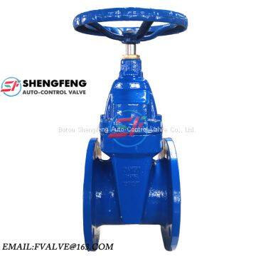 DIN F4 GGG50 DN150 QT450 Blue gate valve