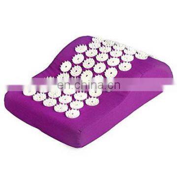 High Quality Plastic Spike 100% Cotton Neck Pain Acupressure Mat Pillow