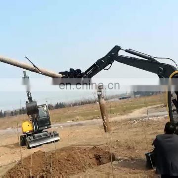 Multifunction small tyre wheel excavator for construction made in China