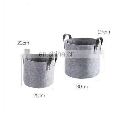 Large Capacity Strong Felt Laundry Basket With PU Leather Handle photo-7