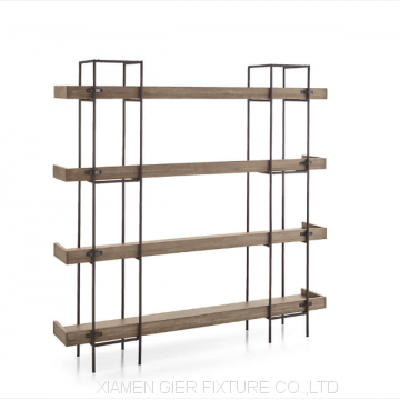 4-layer Wood Metal Expansive Shelving Display Rack for Room, Office or Kitchen photo-3