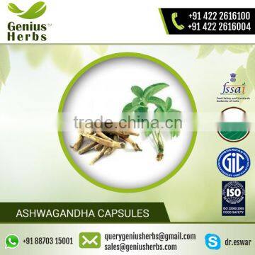 Ashwagandha Capsules Made from Ashwagandha Root