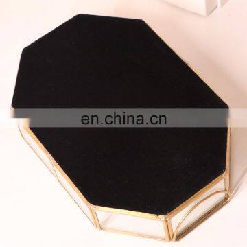 Octagon Mirror Tray Hold Perfume Cosmetics Decorative Tray