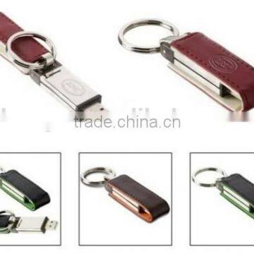 Full Capacity 1gb-64gb Various Colors Embossed Logo Leather USB Flash Drives photo-4