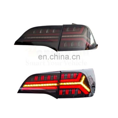 Wholesale 12v auto fishbone style tail lights assembly streamer light tail lamp car led taillight for tesla model 3 Y