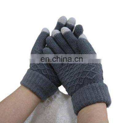 HY Winter Warm Scarf Gloves Warm Wool Lining Texting Gloves Guantes Invierno Tablet PC Phone