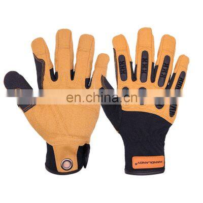 HANDLANDY Oilfield Work Heavy Duty anti impact Work Gloves TPR protector gloves for oil gas