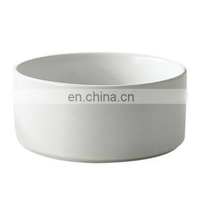 White Black Custom Ceramic Dog Food Feeder Water Feeding Bowl for Dog With on Stand