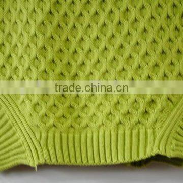 Pure Round Collar Pullover for Lady Olive Green Irregularity Lady Sweater photo-4