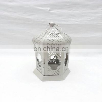 white hanging Moroccan fancy lantern