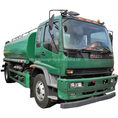 Isuzu FVR 4x2 water spray tank truck 14ton 14cbm 14000 liters to Sierra Leone