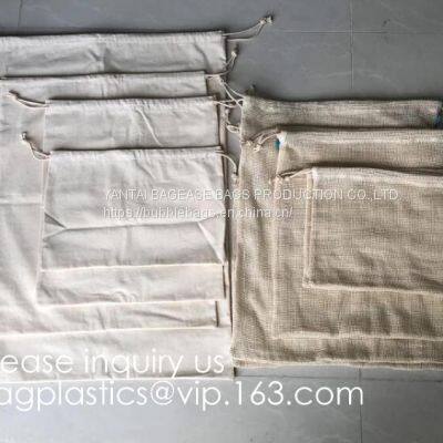 Gift Bag Jute Packing Storage Linen Jewelry Pouches Sacks for Wedding Party Shower Birthday Christmas Jewelry DIY Craft photo-2